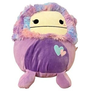 EDEN‎ Squishmallows 16" Bigfoot Valentines Heart Belly Plush NWT